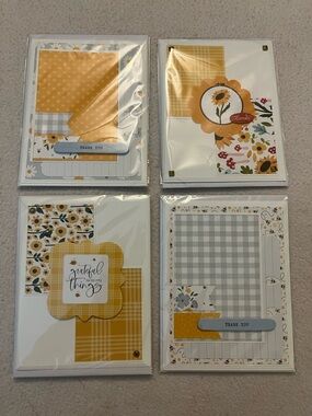Yellow Floral Thank You Card Set